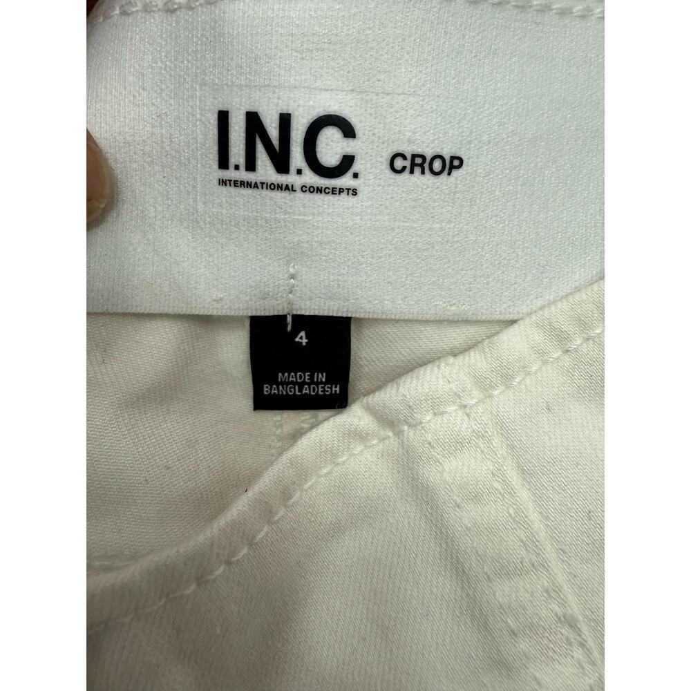 INC International Concepts Crop Jeans sz 4 White Denim NEW #G879 - Picture 5 of 6